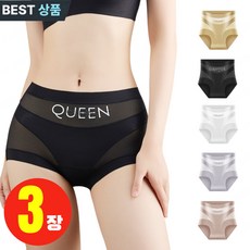 [이중 복부 압박] 얇은 레이스 무봉제 실루엣 복부 보정 팬티 여성 하이웨이스트 레이스 복대 팬티 이중복부압박팬티 3p