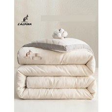 두꺼운 2인용 목화솜이불 신혼 부부용 신장 순면 이불, 6. 라이트 그레이, 220x240cm 4kg