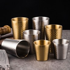 벌집 이중진공 304스텐컵 진공 보온보냉 냉장고컵 2p 175ml 260ml 300ml 350ml 450ml 550ml, 6개, 골드