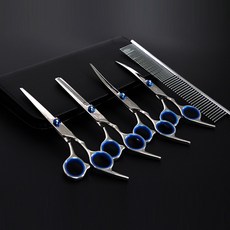 EGUEGU 寵物美容剪刀組 5入, 狗剪 5 件套, 1個