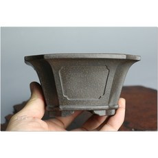 【小樹安每】中國盆缽-宜興古銅泥額面偶入正方鉢13cm，餐桌擺飾、沙拉碗、點心缽, 1個