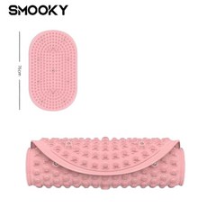SMOOKY 實心矽膠指壓板 腳底穴位按摩墊, 櫻花粉 - 卡通矽膠指壓板 腳底穴位按摩, 1個