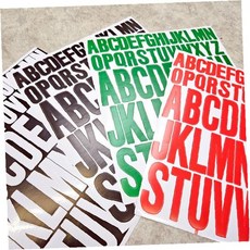 영문 레터링 스티커 노트북 꾸미기 다이어리 데코 방수 접착 시트지 컬러풀 타이포, 블랙 1매