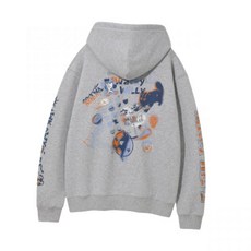 브랜드정품 와키윌리 WACKY WILLY 스프레이 그래픽 후드집업 그레이 207771