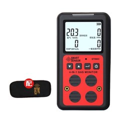 휴대용 복합가스 감지기 일산화탄소 산소탐지기 측정기 유해가스 기타측정기, PLT-804 4-in-1 가스 (블랙)