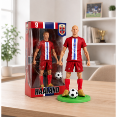 축구 피규어 홀란드 레드 유니폼 축구선수 장식 피규어 세트 인테리어 소품 선물용, 1개