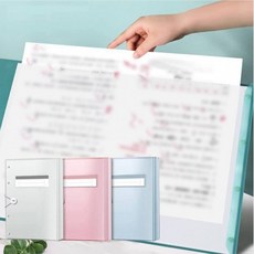 대형 클리어 파일 A3 20매 서류 보관 홀더 문서 정리 학생 사무용 투명 포켓, 1개, 핑크