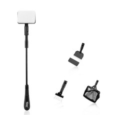 하이거 소형 어항청소기 손잡이가 달린 수족관 청소도구 키트 해초 스크래퍼 어망 스펀지브러쉬 벽브러쉬S, S, 1개