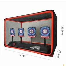 자동 표적기 이동 과녁 전기 리바운드 게임 야외 서바이벌 타겟 점수, 표준+일반 배터리, 전자 4비트+방탄 메쉬