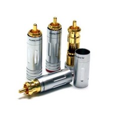FURUTECH RCA接頭 純銅鍍金 FP-160(G) 8mm 四入組 音響訊號線接頭, 1個, 4個一組