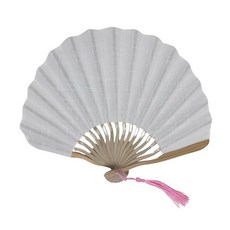 모시부채 (소) 22cm (흰색/백색) 직물아교포수 모시접선(최상품 노리개 달려있음), 백색(흰색), 1개