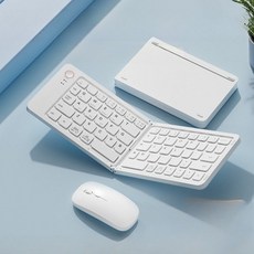 노트북 블루투스 키보드 무선 마우스 세트 휴대용 저소음 아이패드 태블릿 호환, 로우프로파일, 핑크 키보드 + 마우스, 단일 모델