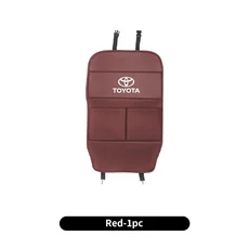 Toyota Corolla Yaris Aygo Prius CHR Camry Auris Avensis Land 용 카시트 안티 킥 패드 가죽 먼지 방지, 02 1PC Red