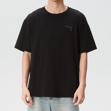 푸마 남성용 데일리 캐주얼 반소매 티셔츠 638468-01