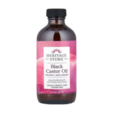 HERITAGE STORE 黑蓖麻油, 1個, 237ml
