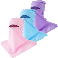 SATIN 새틴IOR3피스방한모페이스커버자외선차단넥커버여름방한모오토바이페이스마스크남성여성용 라이트그레이 로열블루 네이비블루 원사이즈126053