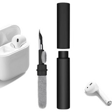 다 블루투스 이어버드 클리너 브러시 무선 헤드폰 충전 케이스용 3 in 1 청소 도구 금속 팁 고밀도 플로킹 스펀지 블루 2079745, black