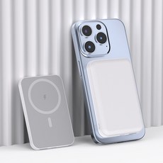 WOWWAY 맥세이프 호환 보조배터리10000mAh 대용량 초고속충전 PD+QC 3.0 기내용 C타입 무선 보조밧데리, 1개, 화이트 1개, 화이트