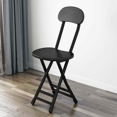 미니 접이식 의자 실내 야외, 1인용, 등받이 의자 블랙 45cm