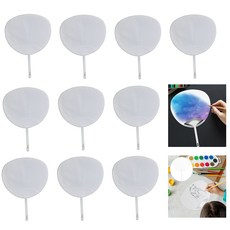 응원 손부채빈 부채 프레임 DIY 공예품, 10개, 하양