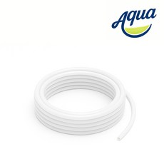 AQUA 자판기 정수기 비데 어항 연결용 급수 배수 백색 6mm(1/4) 튜빙 호스 1m단위, (6mm)호스