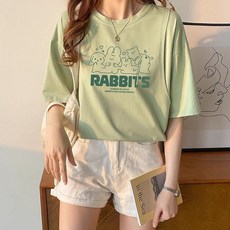 티류으스 여성 여름 수유복 외출용 반팔티 얇은 시원한 통기성 좋은 수유티셔츠 Lyw