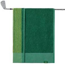 Mizuno 레트로 스트라이프 캐디 타월 | 골프 스태프 컬러, 04 Green