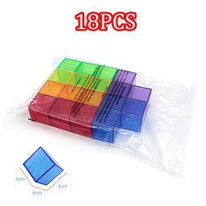 몬테소리 라이트 테이블 게임 감각 장난감 무지개 블록 모양 매칭 시각 활동 훈련용 오픈 홈 학습 자료, TTF00995B, 1개