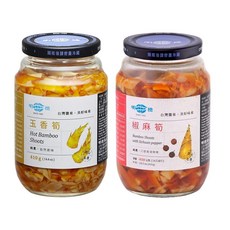 【明德食品】醬菜系列-玉香筍(微辣)/椒麻筍(小辣)(410g/罐) 純素 開胃下飯 筍香濃郁, 1個, 玉香筍