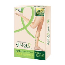 동국제약 센시안 릴렉스 메디슬리머 종아리 압박스타킹 밴드, 베이지, 1개, M-L