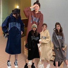 텍사스원피스 후드원피스 후드롱원피스 간절기원피 seu+496Mo