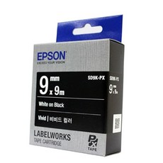 EPSON 라벨프린터리본(SD9K)흑색 백문자, EPSON 라벨프린터리본