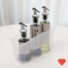 주방 수납 다용도 정리함 슬림 수납함 칸막이 투명, 냉장고 칸막이 정리함