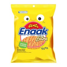 Enaak 韓國小雞麵 袋裝3包 (香辣/勁辣) 韓式點心麵 脆麵 餅乾 零食, 30g, 3袋