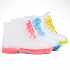 도모아 유아장화 부츠 장마 갯벌체험 투명 주말농장 장화 레인보우 어린이