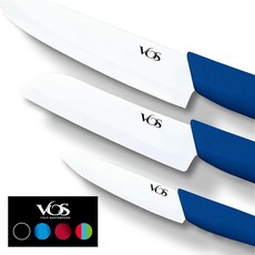 Vos 우아한 선물 상자에 담긴 세라믹 나이프 세트 주방용 커버 포함 매우 날카로운 주방 10.2cm(4인치) 12.7cm(5인치) 15.2cm(6인치) 패링 산토쿠 및 셰, Vos 우아한 선물 상자에 담긴 세라믹 나이프 세트,