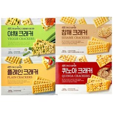 푸지안 크래커 4종 퀴노아 + 참깨 + 야채 + 플레인 크래커, 4개, 340g