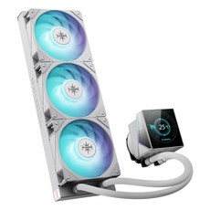 小白的生活工場*TCOMAS 鈦鉭 WG600 360 一體化水冷散熱器IPS螢幕/6年保固(漏液全保), 白色, 1個