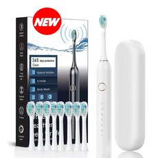 [캬오유] 음파 전동 칫솔 헤드 8개+케이스 세트 충전 리필, 1개, COU-화이트, COU-507