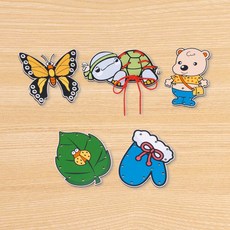 [하나몬테소리] P0275 실꿰매기 세트B(5종) - 일상생활교구 몬테소리교구, 1개