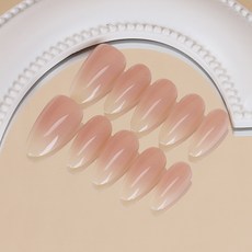 穿戴甲高級感假指甲貓眼裸膚小紅書爆款美甲貼片可拆卸假指甲成品, 1個, BY1518手工甲S碼#10片/盒:工具包款