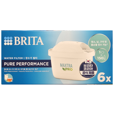 코스트코 정품 BRITA 브리타 정수기 막스트라 프로 퓨어 필터 6개입, 1개, 퓨어퍼포먼스 6개입