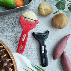 다용도 스테인레스 감자칼-색상랜덤발송 야채필러 감자깍기 감자필러 과일슬라이스 껍질까기 껍질벗기기 사과깍기 야채껍질오이칼 채소칼 야채필러+노드커머스Shop, 빠른배송