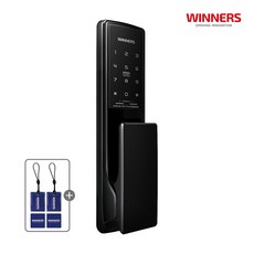 위너스 카드키 무타공 푸시풀 디지털 현관문 도어락 번호키 디지털키 교체 W-MP5000S + 부착형 2개 고리형 2개, 고객직접설치