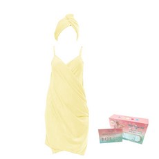 2 Pcs 세트 여성 캐미솔 등받이 Nightdress 목욕 멜빵 웨어러블 Dress 드레스 섹시한 흡수성 타올 샤워