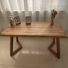 고재 나무 식탁 느릅나무 책상 사각 우드슬랩 사무실, 지지구조, 집회, 06.180x80x75cm 테이블