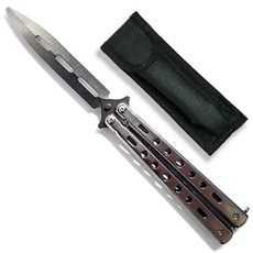 타이거피스트 대거 발리송 트레이너 버터플라이나이프 나비칼 파우치포함, 실버