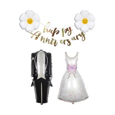 결혼기념일 이벤트 결혼기념일 풍선 가랜드 세트 파티 이벤트, 기본구성