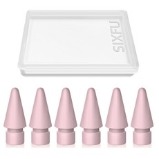 SIXFU 애플펜슬 컬러 펜촉은 애플펜슬 프로/애플 펜슬 USB-C/애플펜슬 2세대/1세대와 호환, 6개, 핑크 6개, 핑크
