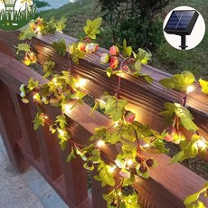 太陽能香檳玫瑰燈串 LED 燈串 玫瑰綠色藤條仙女燈 聖誕節花環裝飾 節日氣氛燈串 圍欄裝飾燈, 1個, B,10M100ED (太陽能 8 種模式)